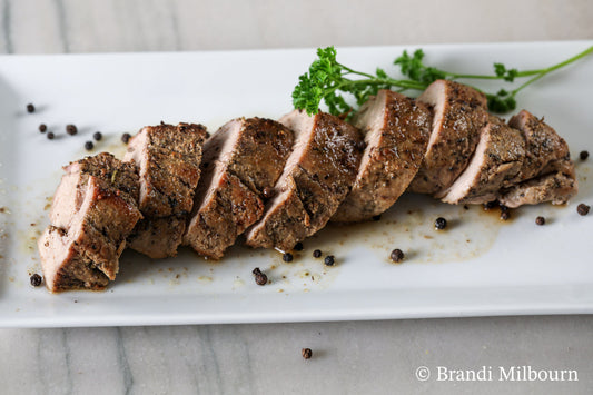 Juicy Italian Pork Tenderloin with Vintage Market & Co Italian Extra Virgin Olive Oil