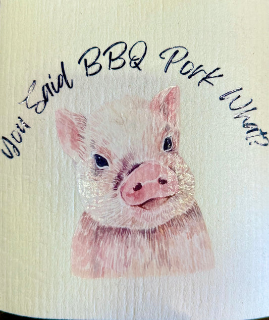 Swedish Dishcloth- BBQ Pork What