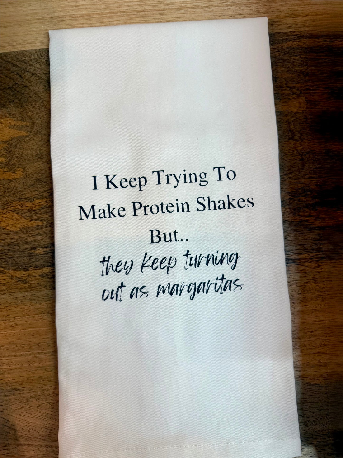 Protein Shakes Tea Towel