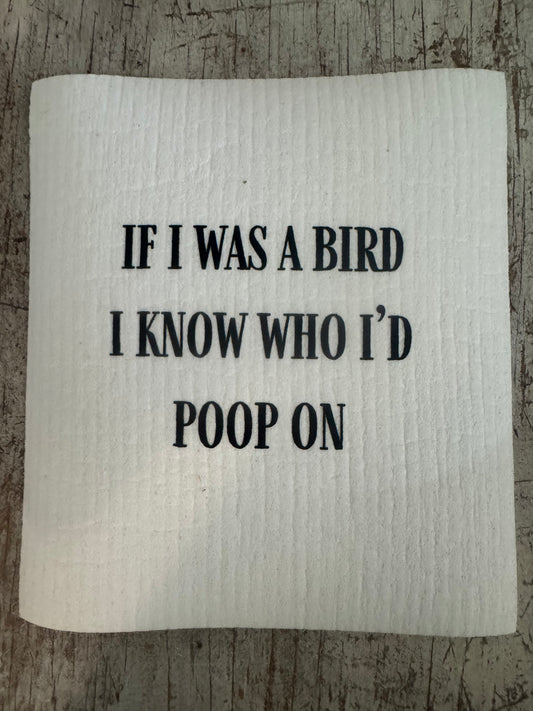 Swedish Dishcloth If I was A Bird
