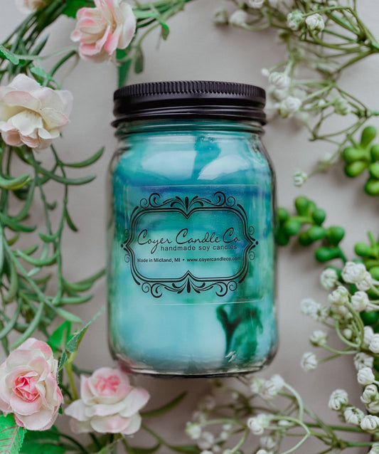 16 oz. Pint Mason Jar Candles - Signature Collection: Driftwood