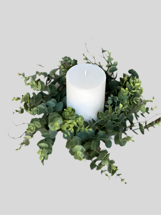 Eucalyptus Candle Ring 16 Inch Outer 4 1/2 Inch Inner
