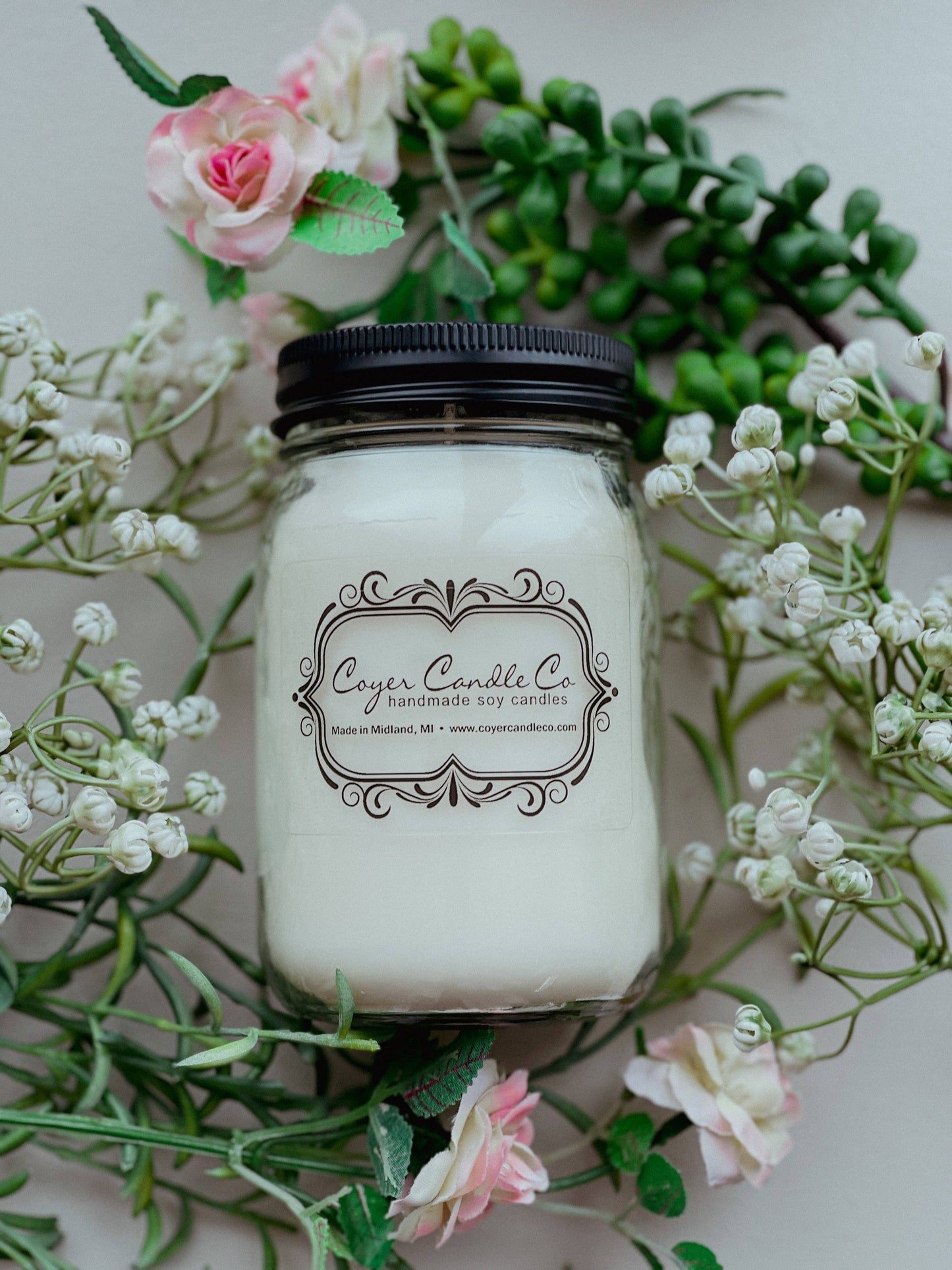 16 oz. Pint Mason Jar Candles - Signature Collection: Driftwood