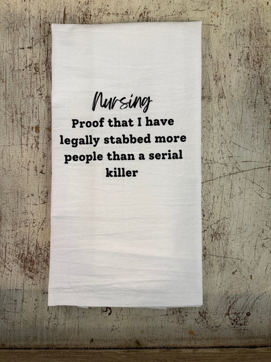 Nursing  proof Tea Towel