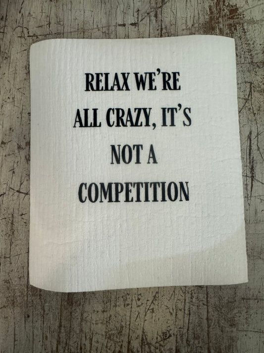 Swedish Dishcloth We're All Crazy