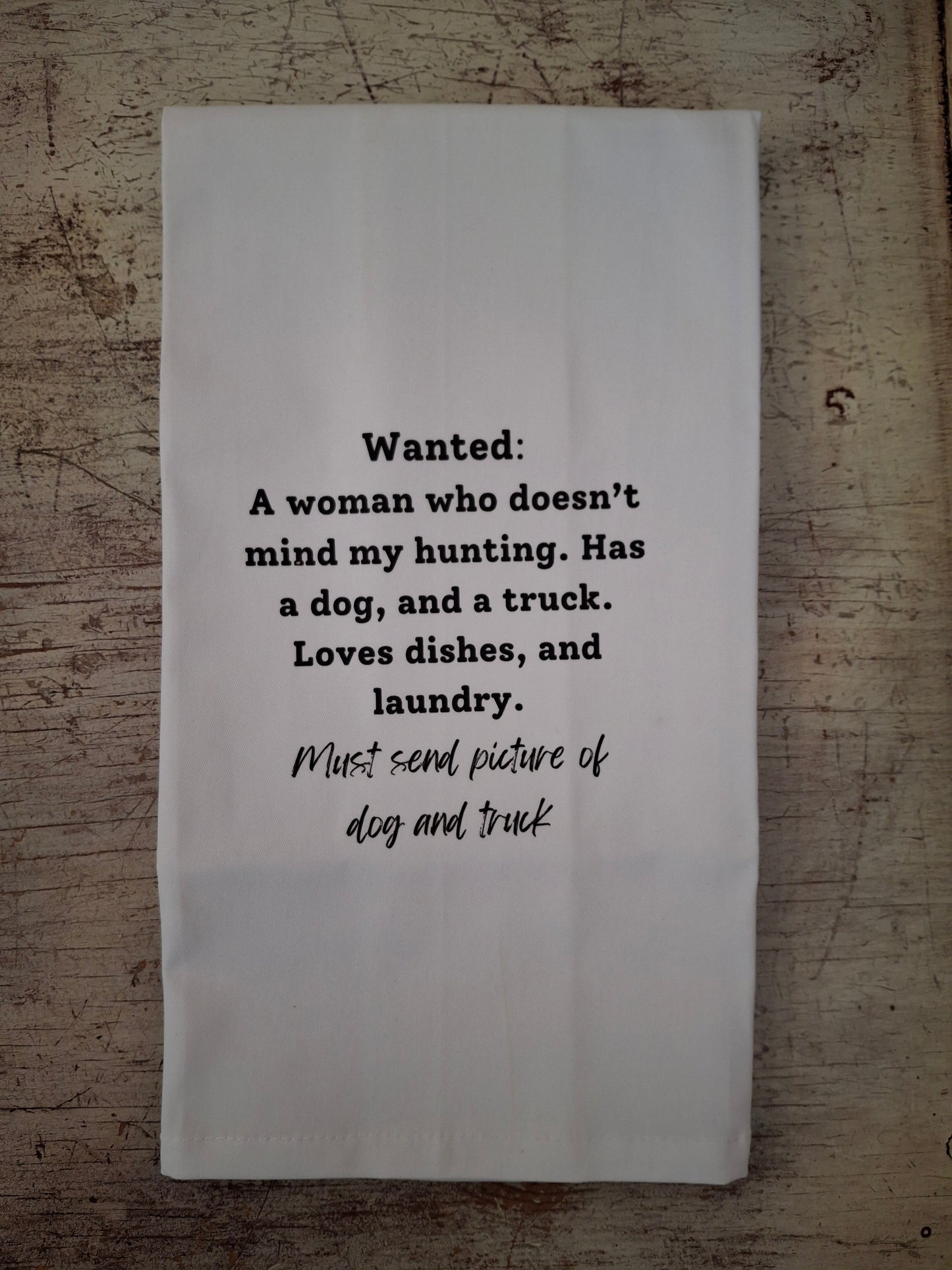 Wanted: A Woman - Tea Towel