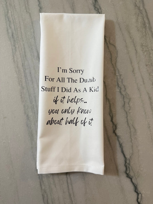 Dumb Stuff Tea Towel