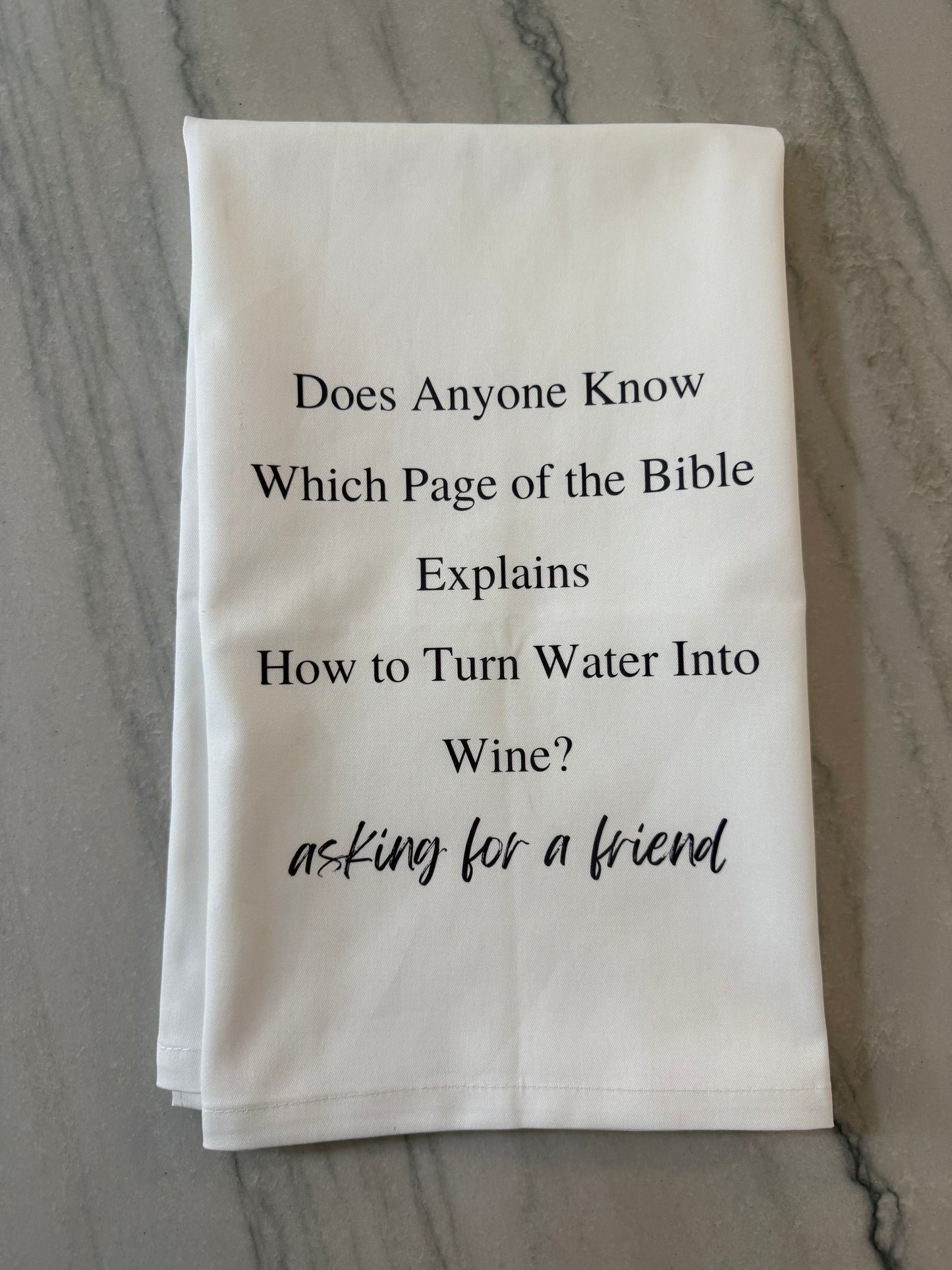 Which Page Of the Bible Tea Towel