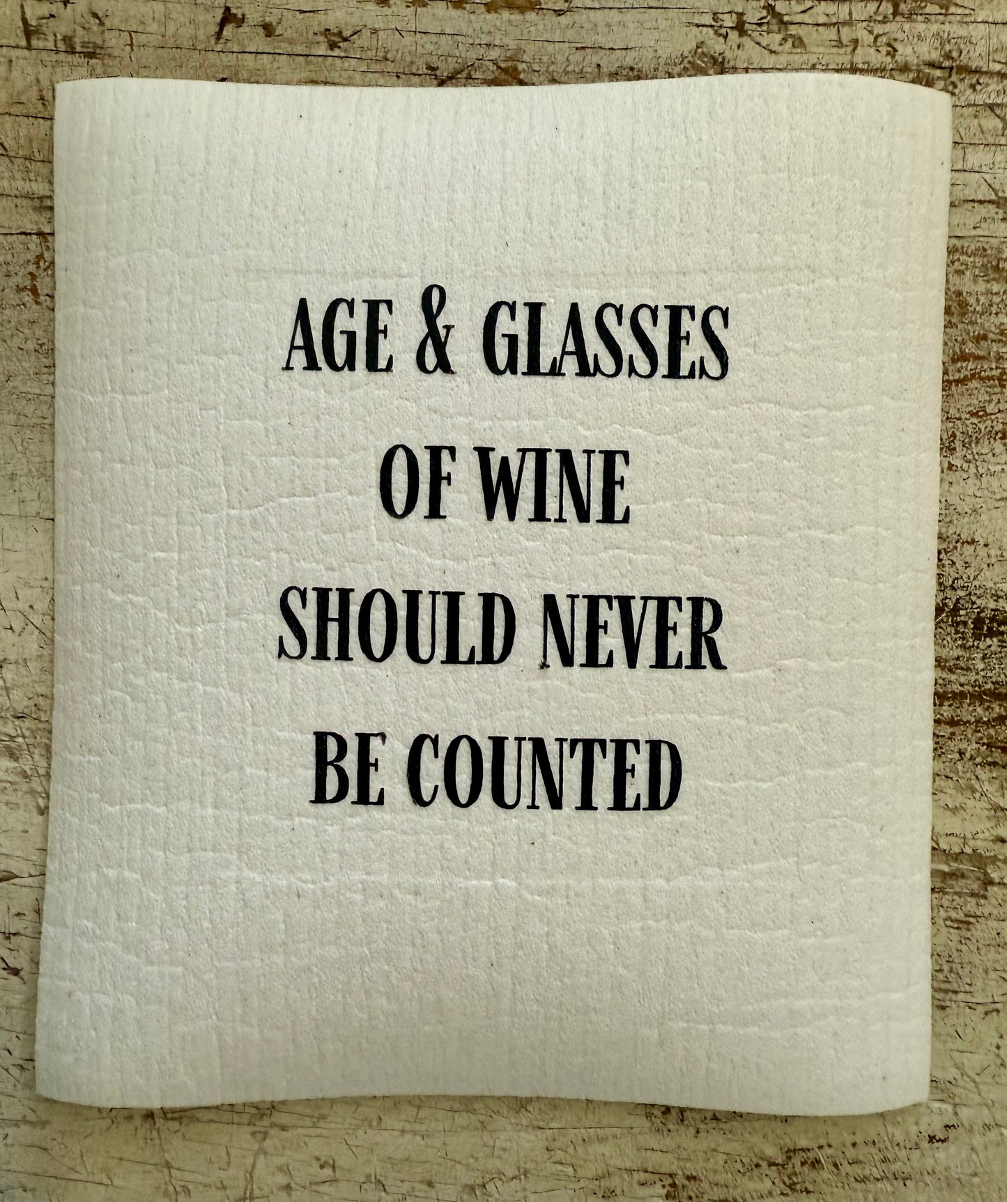 Swedish Dishcloth Age & Glasses Of Wine