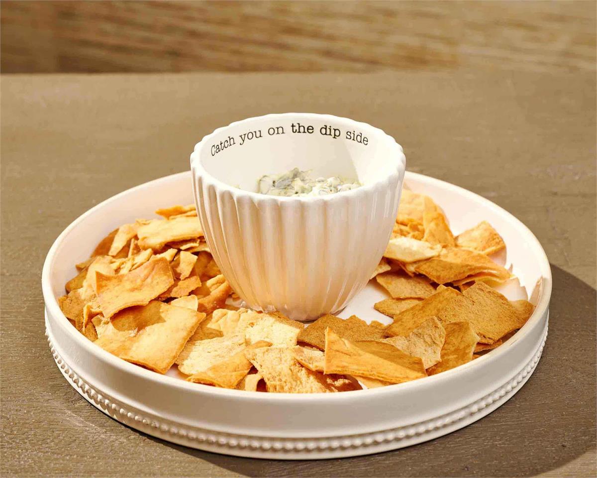 Mud Pie Reversible Pedestal Chip & Dip