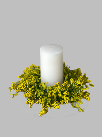 Yellow Berries Candle Ring 10 Inch