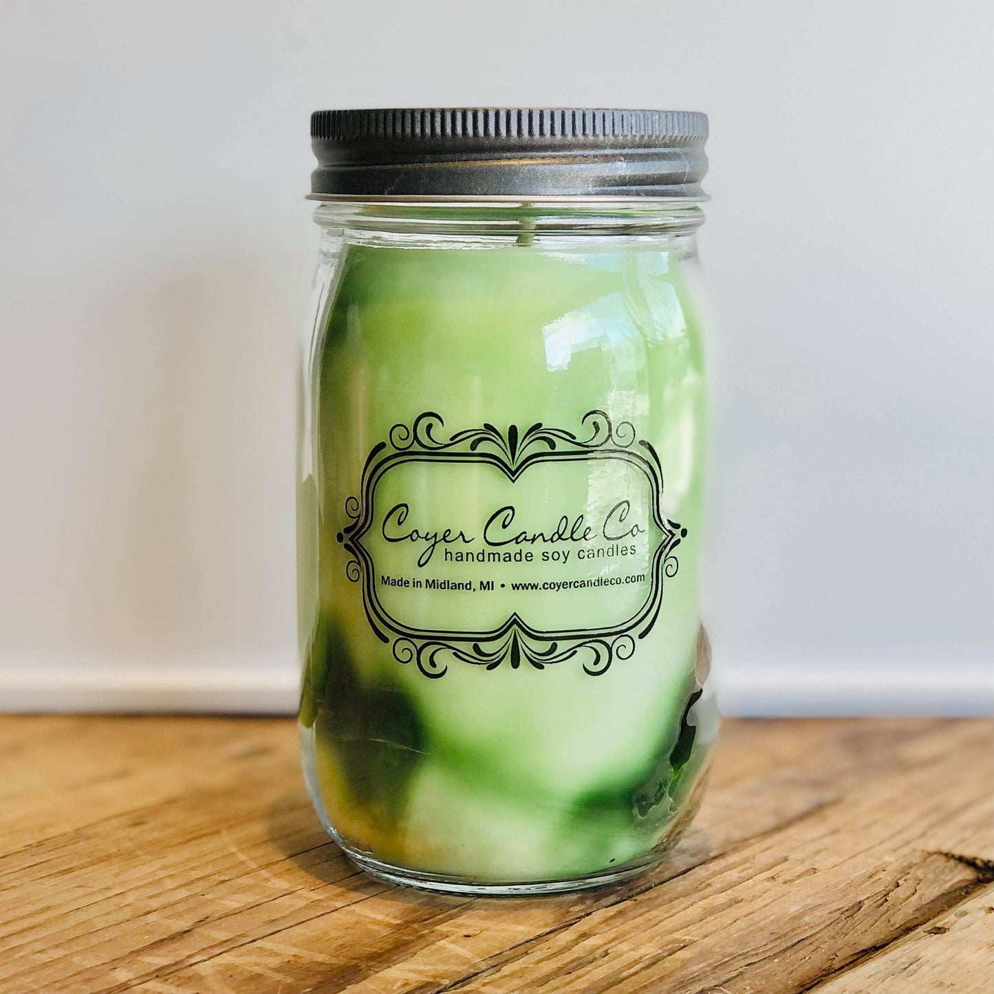 16 oz. Pint Mason Jar Candles - Signature Collection: Driftwood