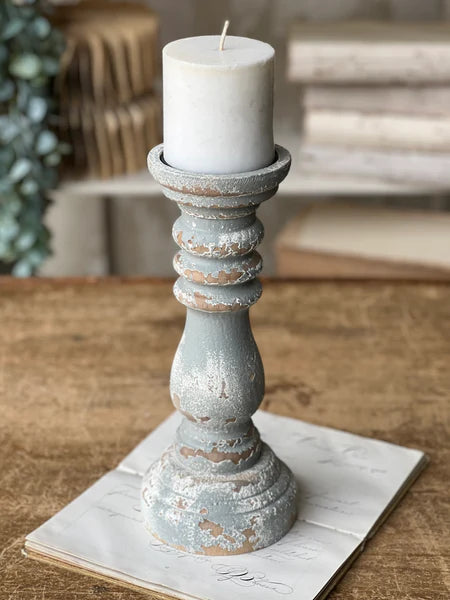 11 inch Pillar Holder - Light Blue