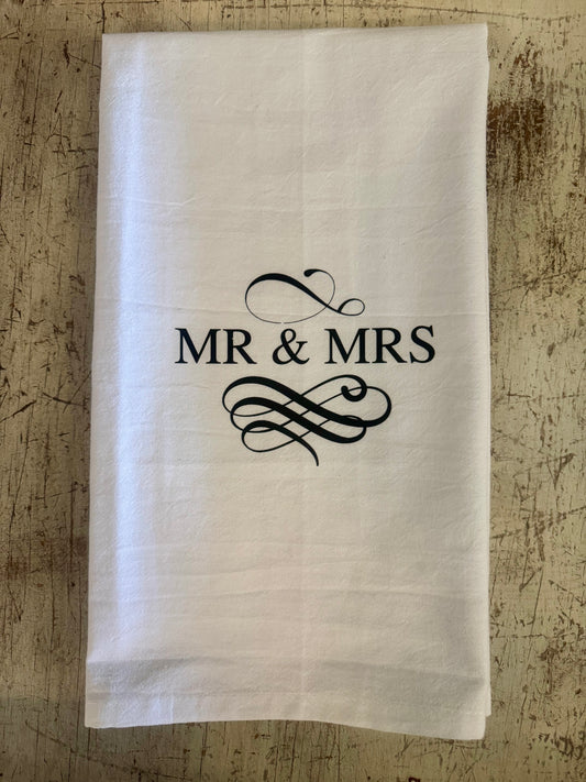 Mr & Mrs Wedding Tea Towel