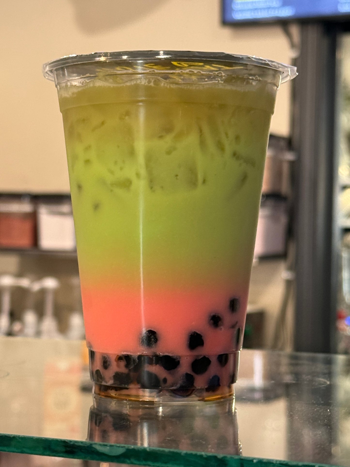 Flavored Milk Tea - 3 Flavors Layered w/ Boba