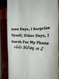 While Talking On The Phone - Tea Towel