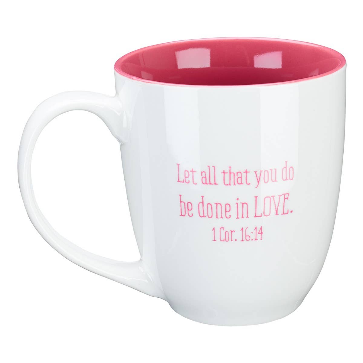 Mug White Pink Takes a Big Heart 1 Cor. 16:14