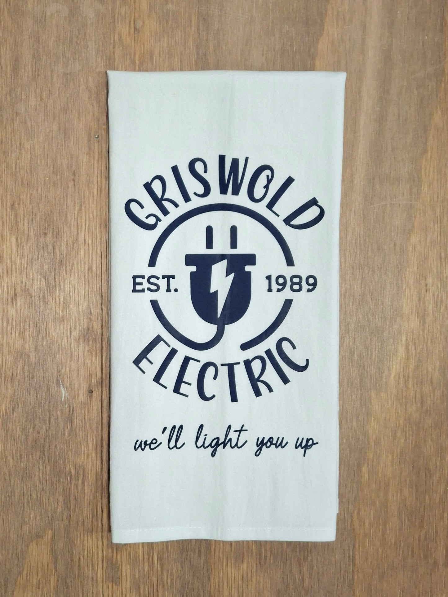 Griswold Electric We'll Light You Up - Tea Towel