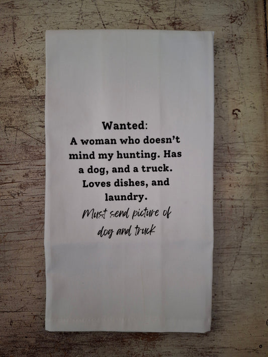 Wanted: A Woman - Tea Towel