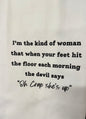 Oh Crap She's Up Tea Towel
