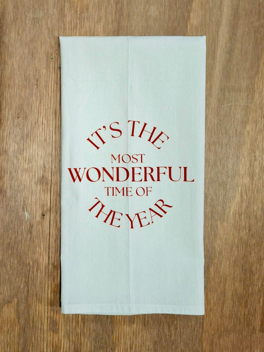 It's the Most Wonderful Time of the Year - Tea Towel