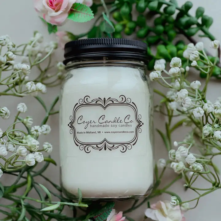 Ginger & White Tea 16oz Mason Jar Candle