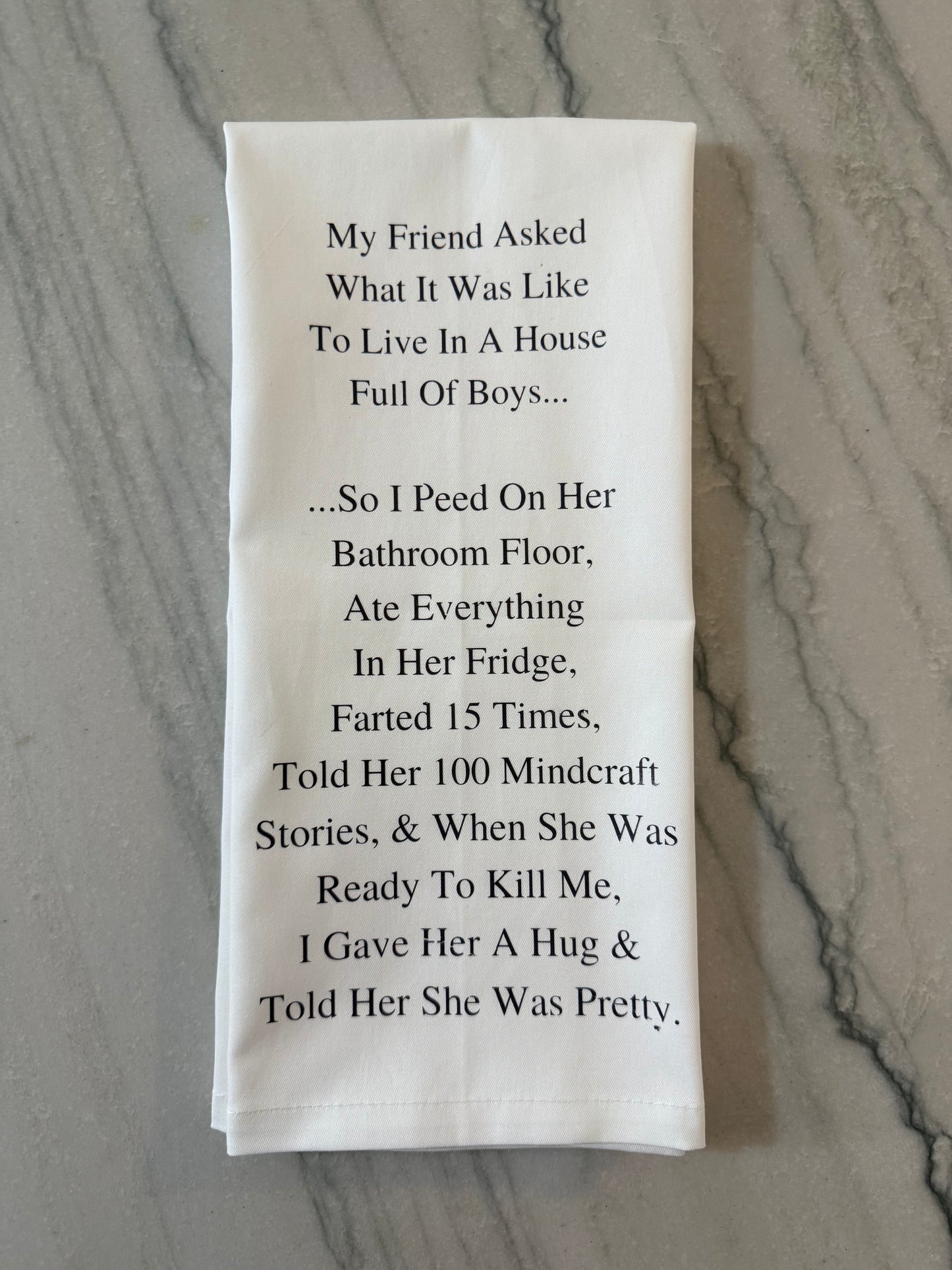 House Full of Boys Tea Towel