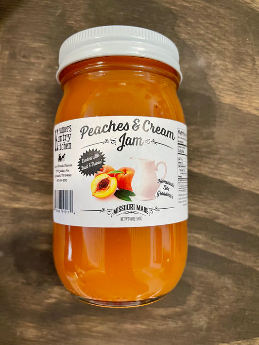 Amish Peaches and Cream Jam - 18 Ounce