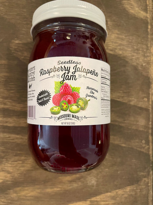 Amish Seedless Raspberry Jalapeno Jam - 18 Ounce