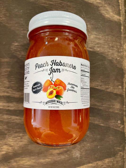 Amish Peach Habanero Jam - 18 Oumce