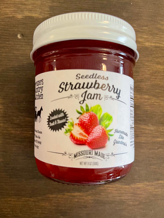 Amish Seedless Strawberry Jam - 8 Ounce