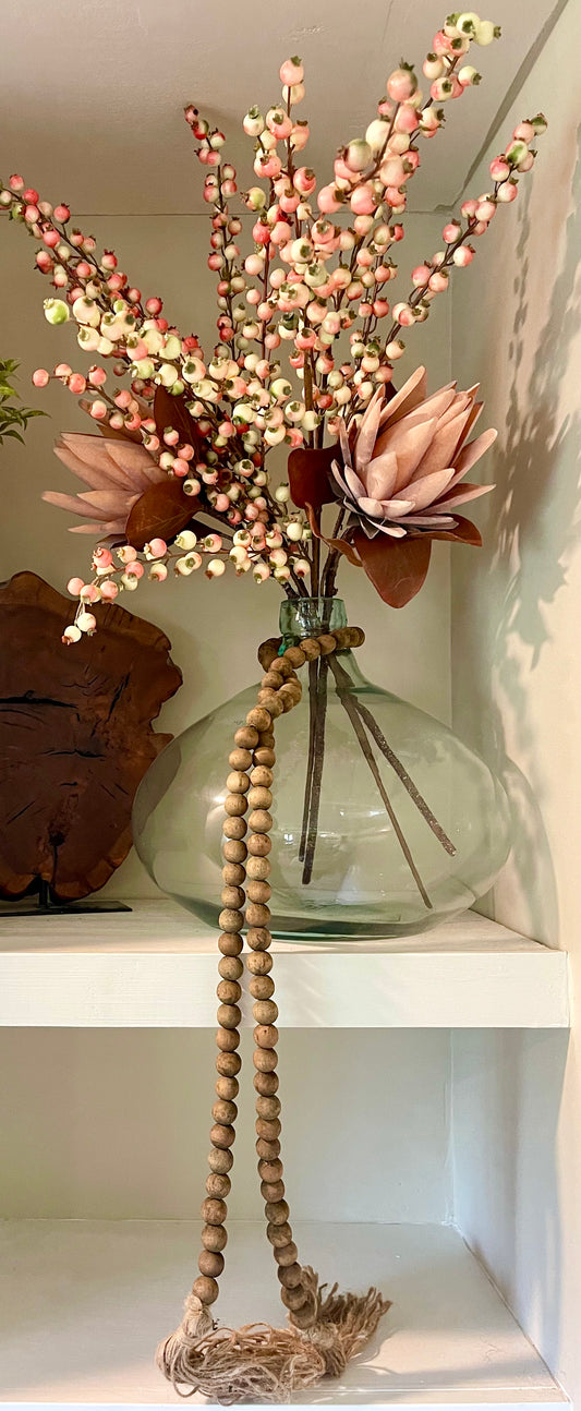 Brown Beaded Garland with Tassel