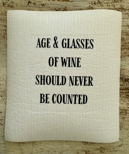 Swedish Dishcloth Age & Glasses Of Wine