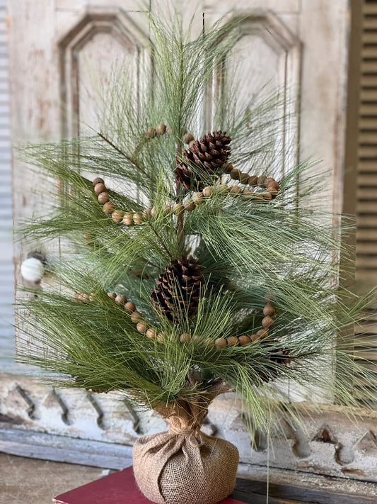 Brown Beaded Garland with Looped Ends