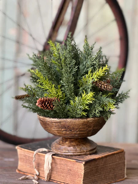 Pine Half Sphere Decor- 12 Inch