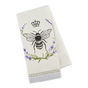 Royal Bee Embellished Dish Towel