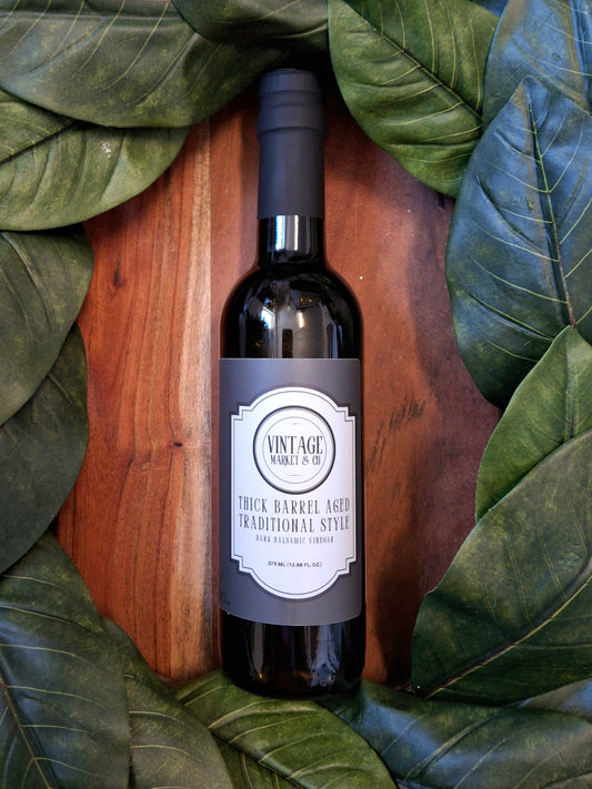 Thick Barrel Aged Traditional Dark Balsamic 375 ml/12.68 oz